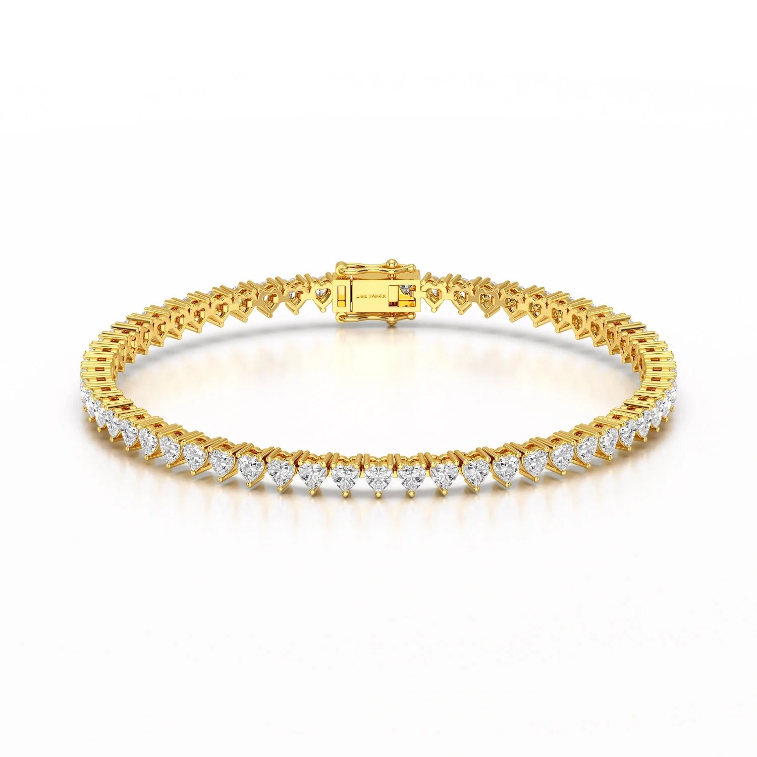 8.55 CT Lab Grown Heart shape Diamond Tennis Bracelet