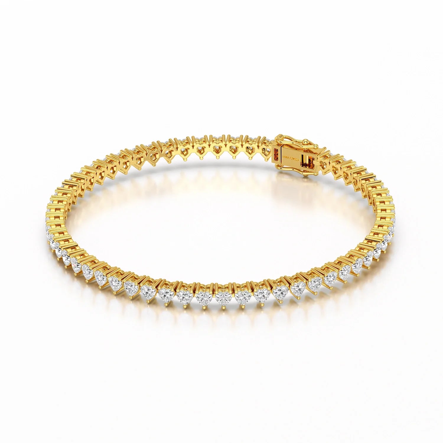 8.55 CT Lab Grown Heart shape Diamond Tennis Bracelet