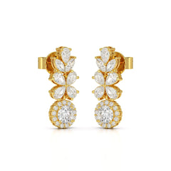 2.10 CT Multi Shape Diamond Drop Earring Jama Jewels