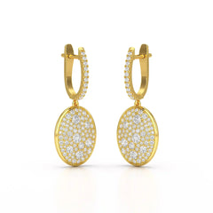 1.70 CT Round Cut Diamond Hoop Earring Jama Jewels