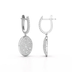 1.70 CT Round Cut Diamond Hoop Earring Jama Jewels