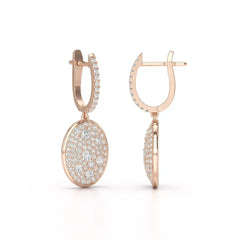 1.70 CT Round Cut Diamond Hoop Earring Jama Jewels