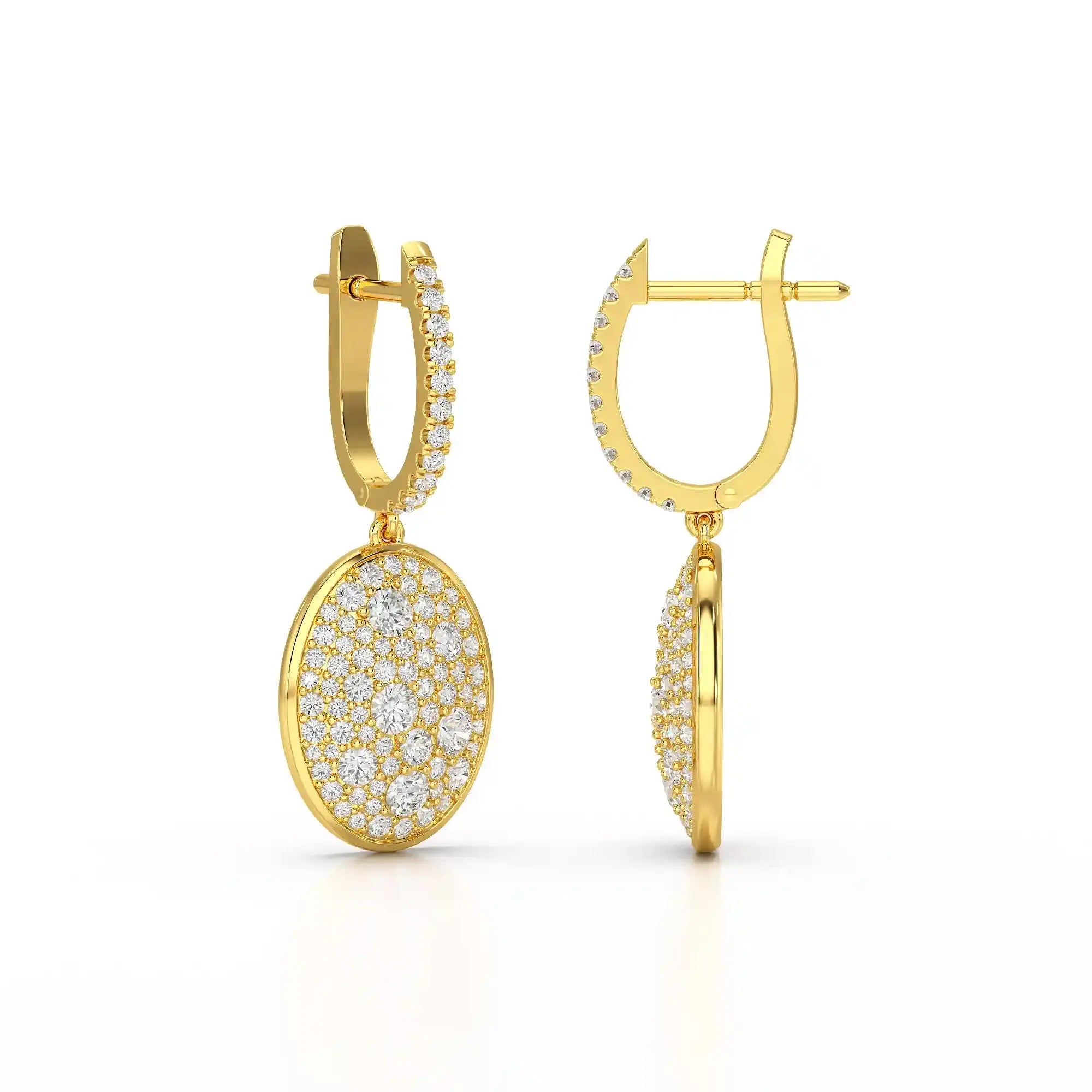 1.70 CT Round Cut Diamond Hoop Earring Jama Jewels