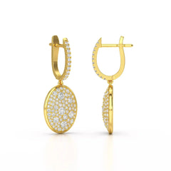 1.70 CT Round Cut Diamond Hoop Earring Jama Jewels