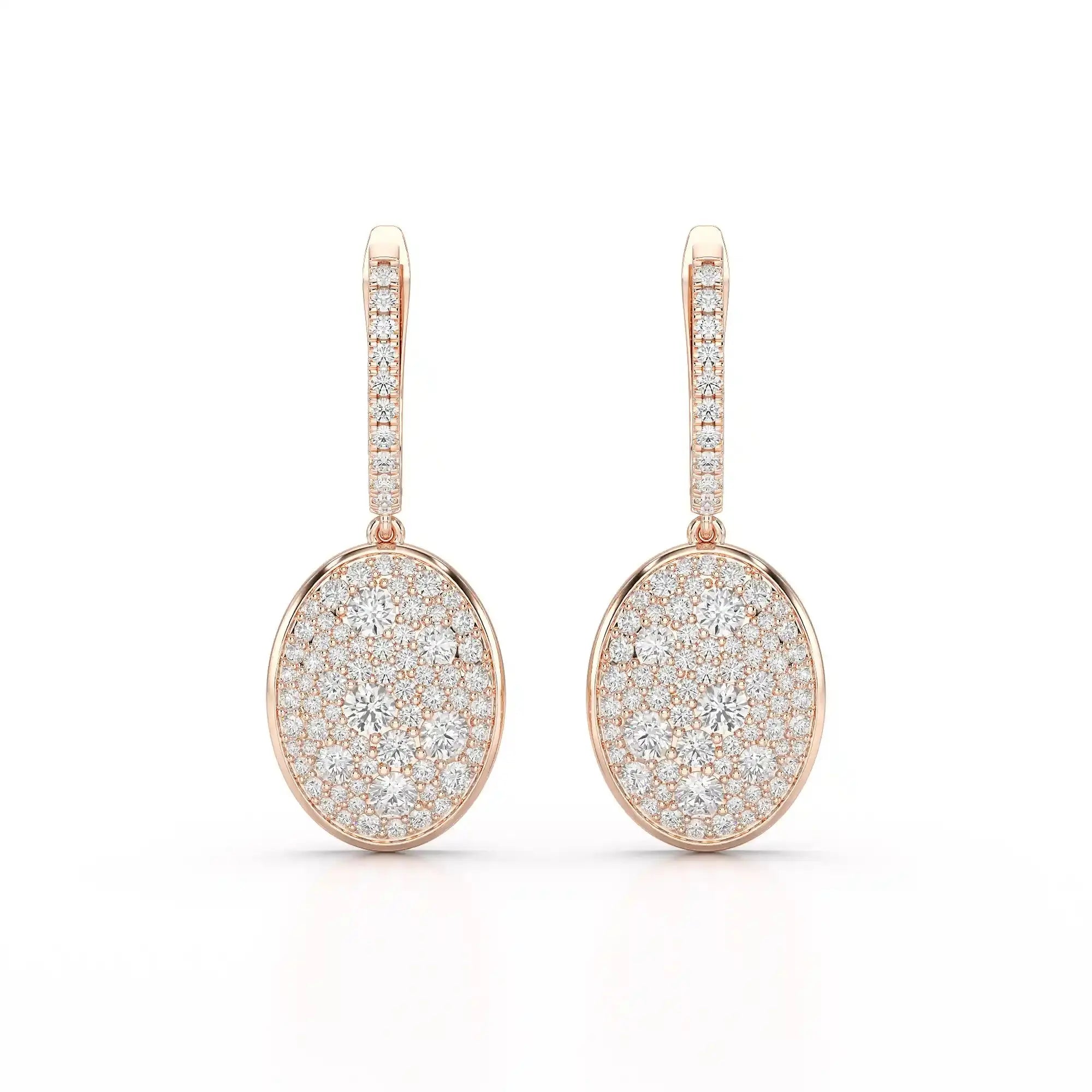 1.70 CT Round Cut Diamond Hoop Earring Jama Jewels