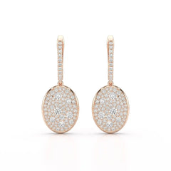 1.70 CT Round Cut Diamond Hoop Earring Jama Jewels