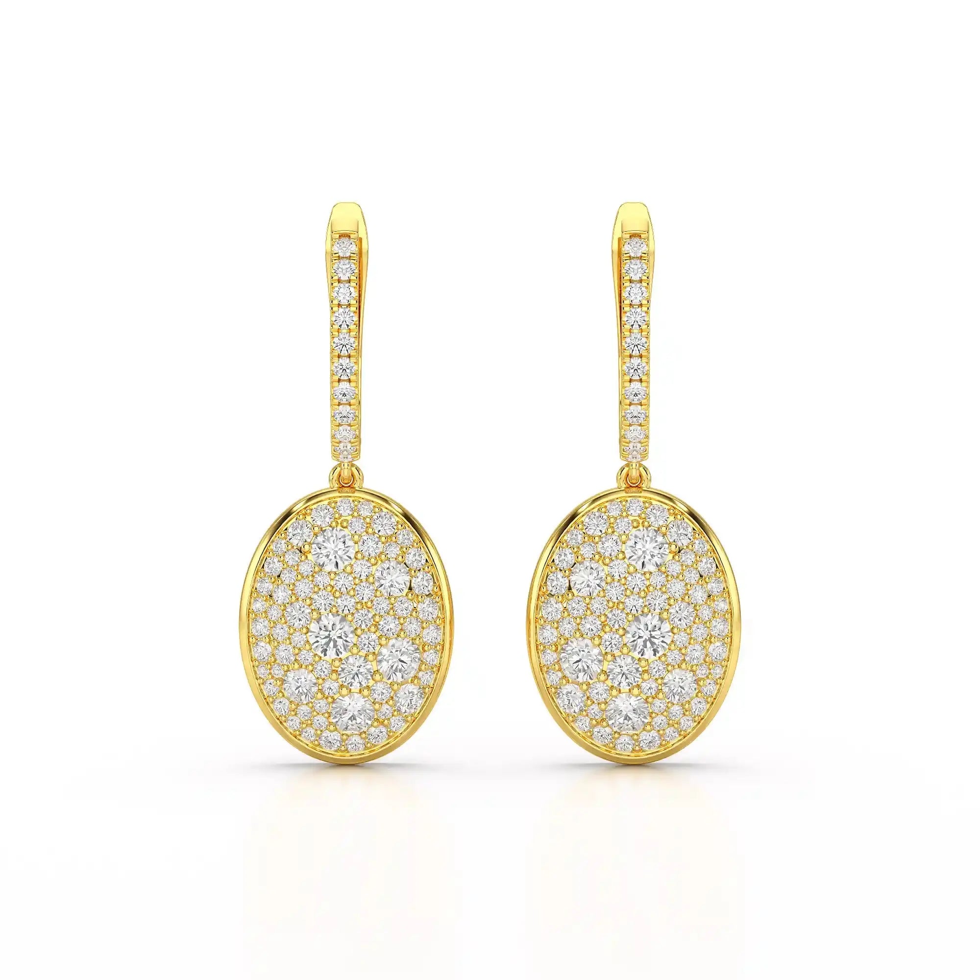 1.70 CT Round Cut Diamond Hoop Earring Jama Jewels