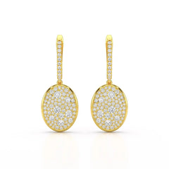 1.70 CT Round Cut Diamond Hoop Earring Jama Jewels