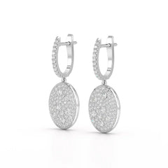 1.70 CT Round Cut Diamond Hoop Earring Jama Jewels