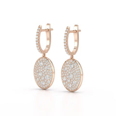 1.70 CT Round Cut Diamond Hoop Earring Jama Jewels