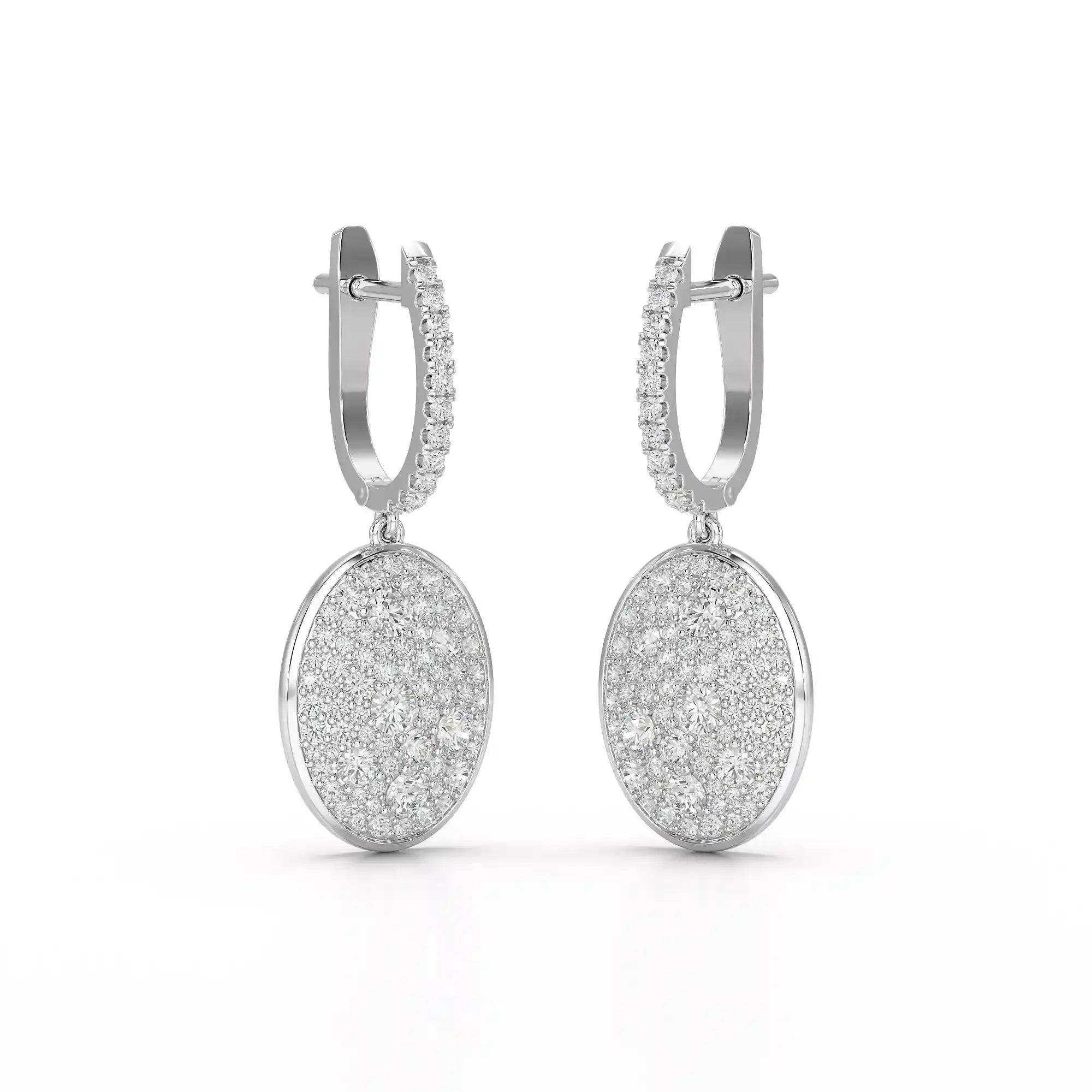 1.70 CT Round Cut Diamond Hoop Earring Jama Jewels