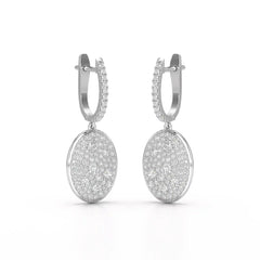 1.70 CT Round Cut Diamond Hoop Earring Jama Jewels