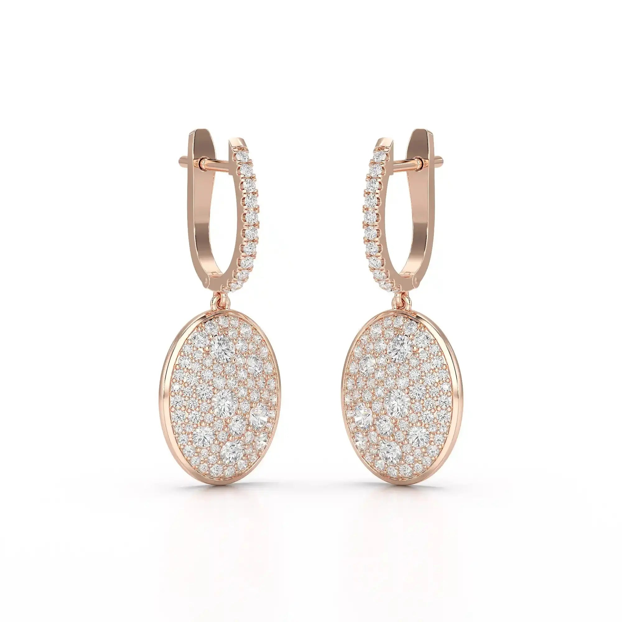 1.70 CT Round Cut Diamond Hoop Earring Jama Jewels