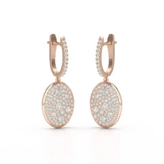 1.70 CT Round Cut Diamond Hoop Earring Jama Jewels
