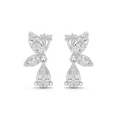 2.35 CT Pear and Marquise Cut Diamond Drop Earring Jama Jewels
