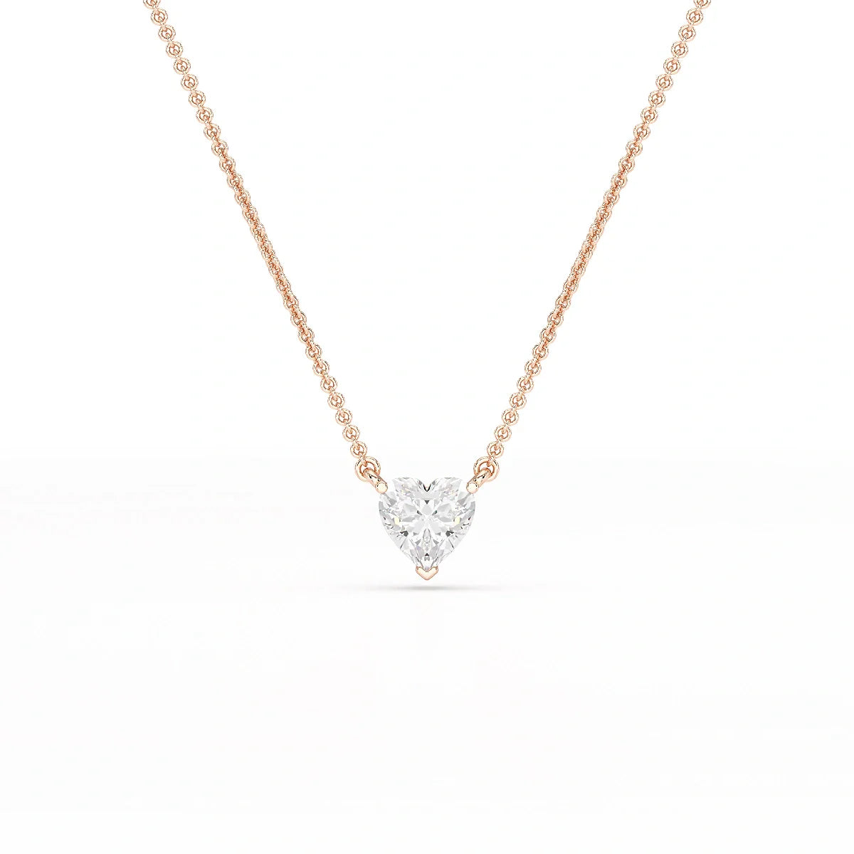 1 Ct Lab Grown Diamond Heart Pendant