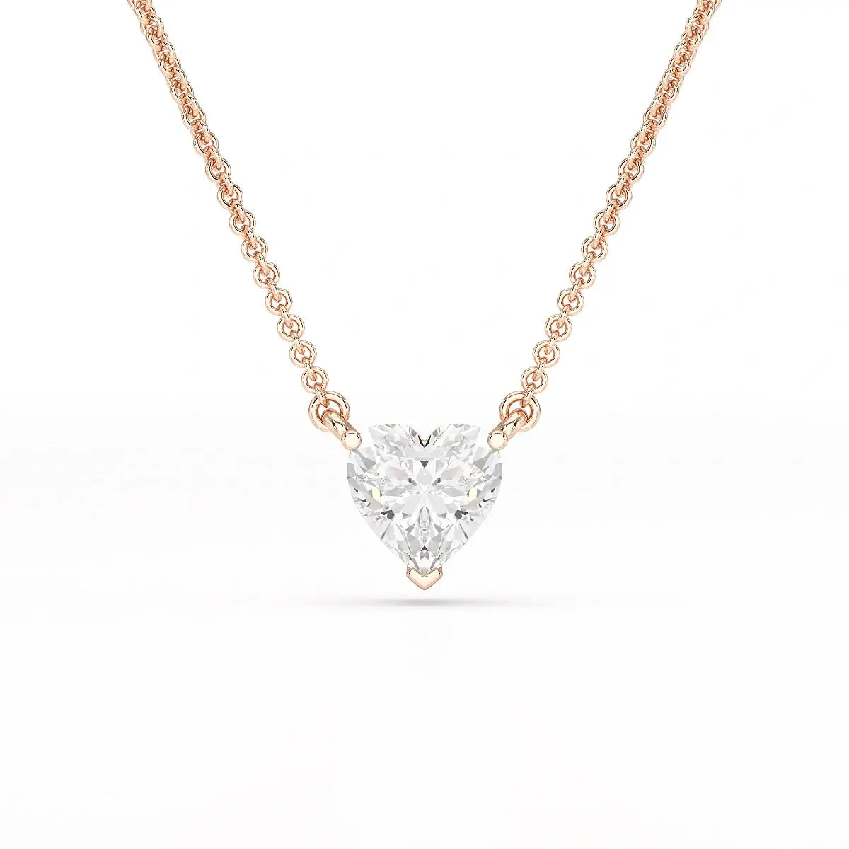 1 Ct Lab Grown Diamond Heart Pendant