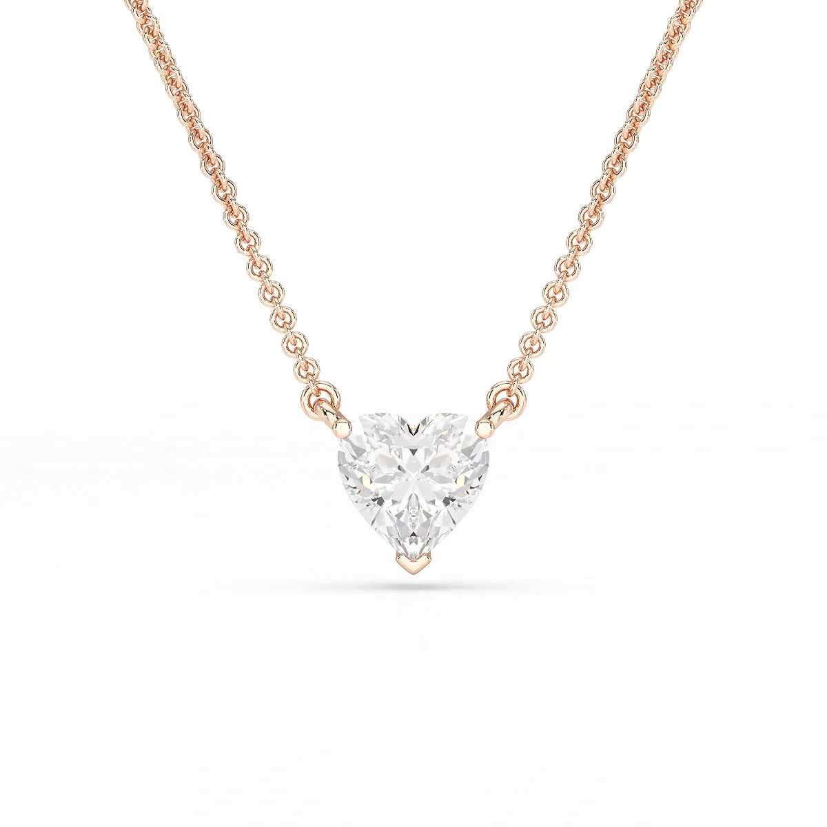 1 Ct Lab Grown Diamond Heart Pendant