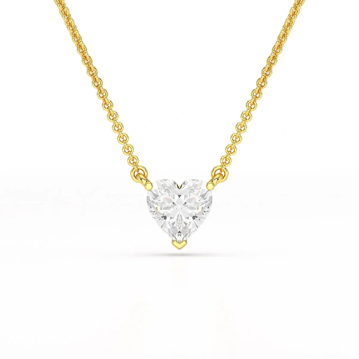 1 Ct Lab Grown Diamond Heart Pendant