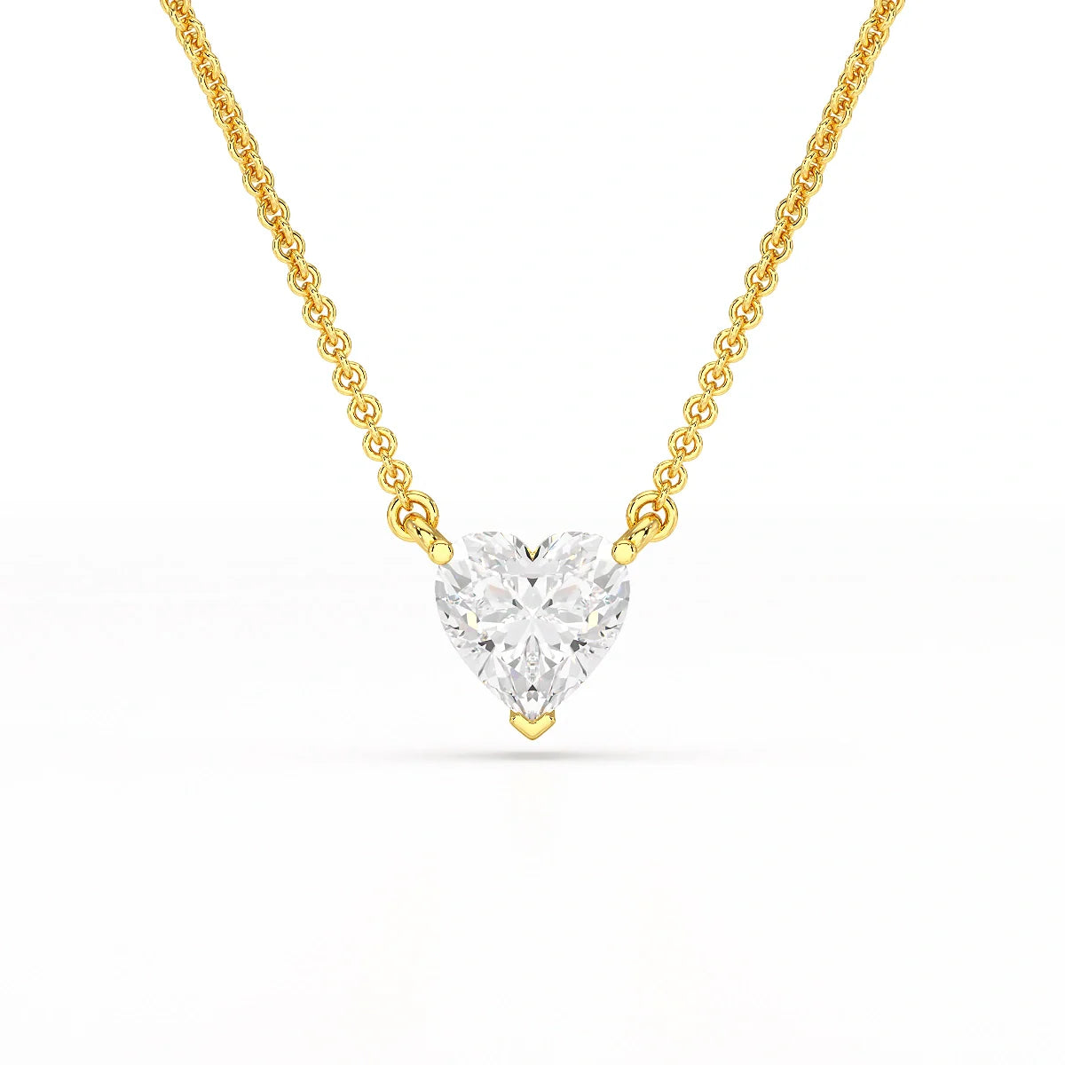 1 Ct Lab Grown Diamond Heart Pendant