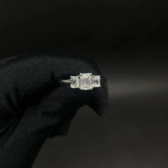 1.19 CT Emerald Shaped Lab Diamond Ring (Ready for Delivery) Jama Jewels