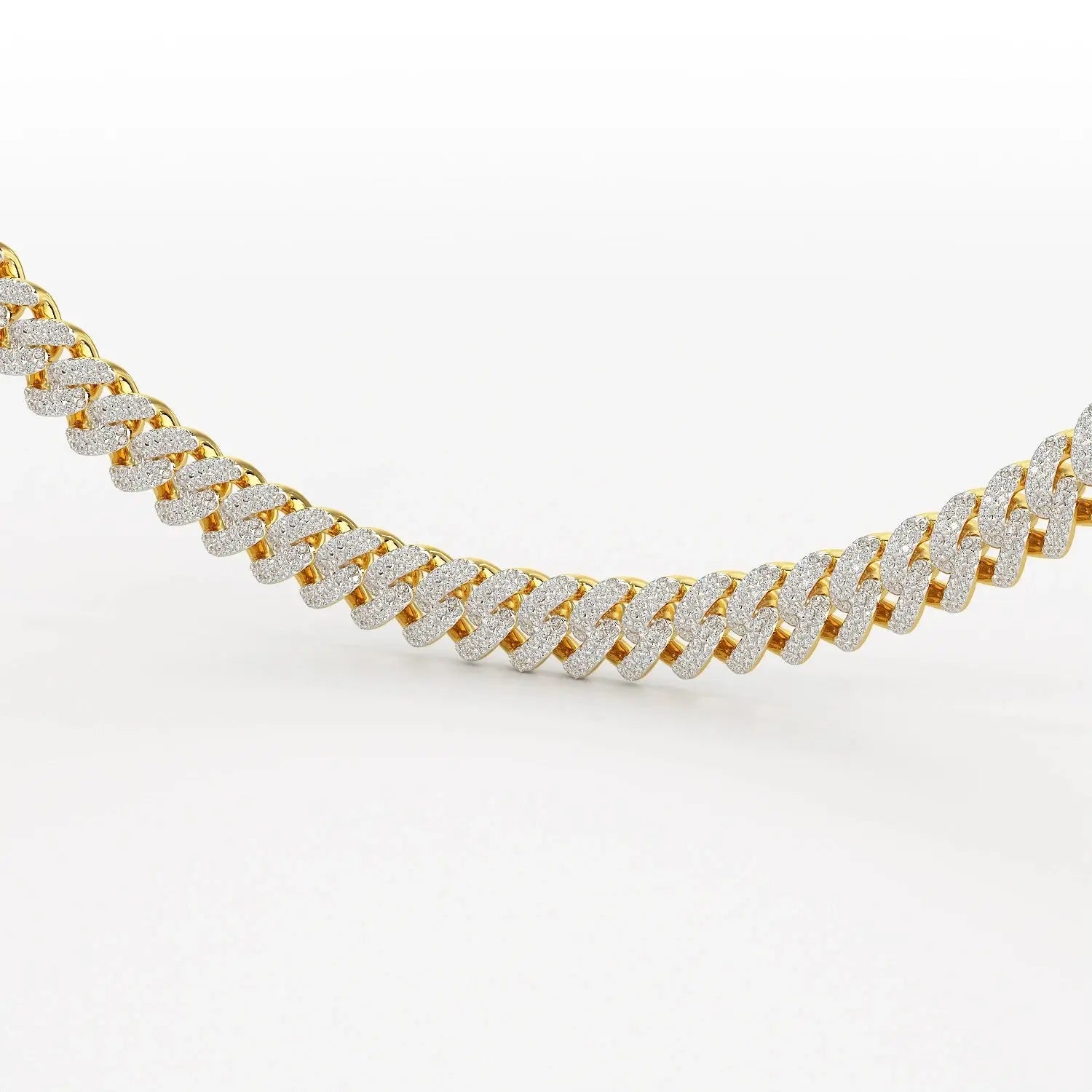 11.48 CT Round Cut Men's Cuban Chain Jama Jewels