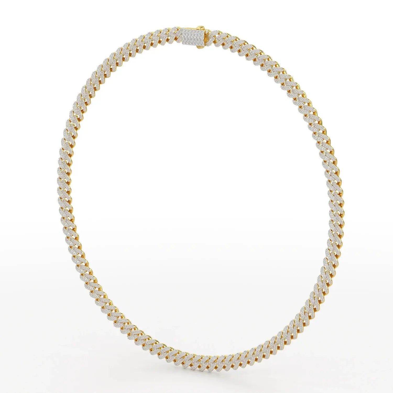 11.48 CT Round Cut Men's Cuban Chain Jama Jewels