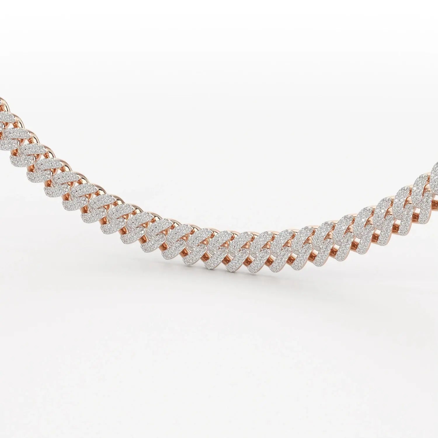11.48 CT Round Cut Men's Cuban Chain Jama Jewels