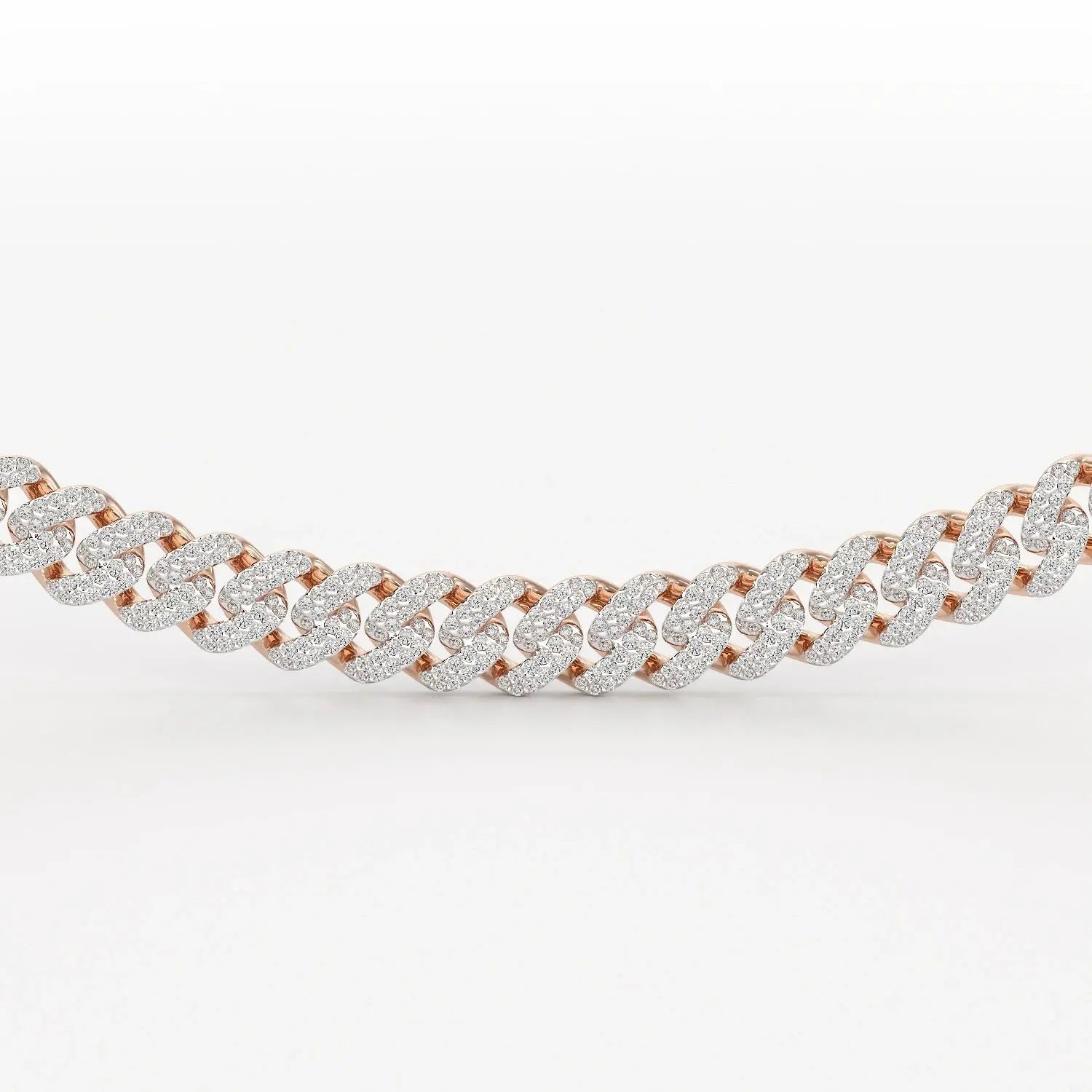 11.48 CT Round Cut Men's Cuban Chain Jama Jewels