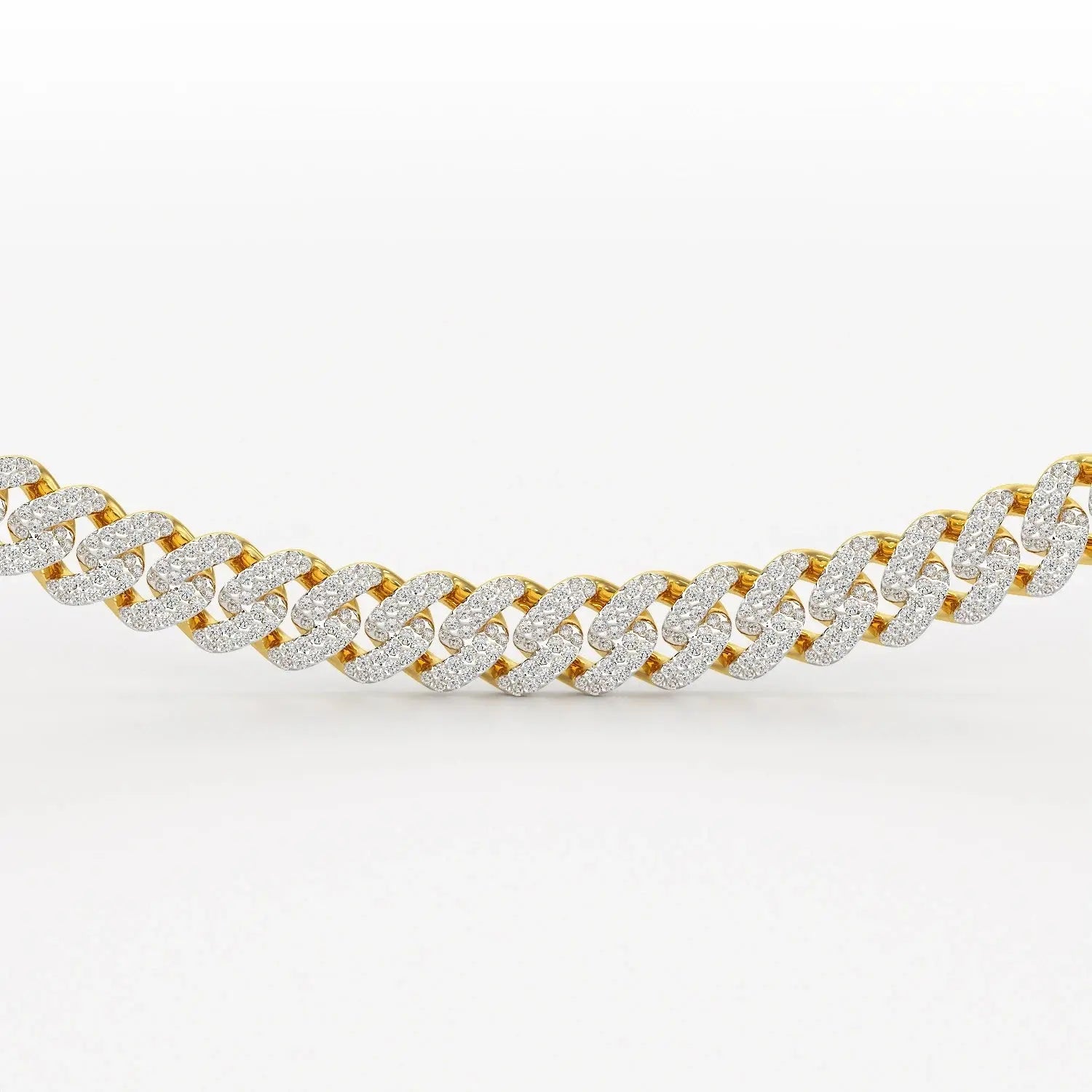 11.48 CT Round Cut Men's Cuban Chain Jama Jewels