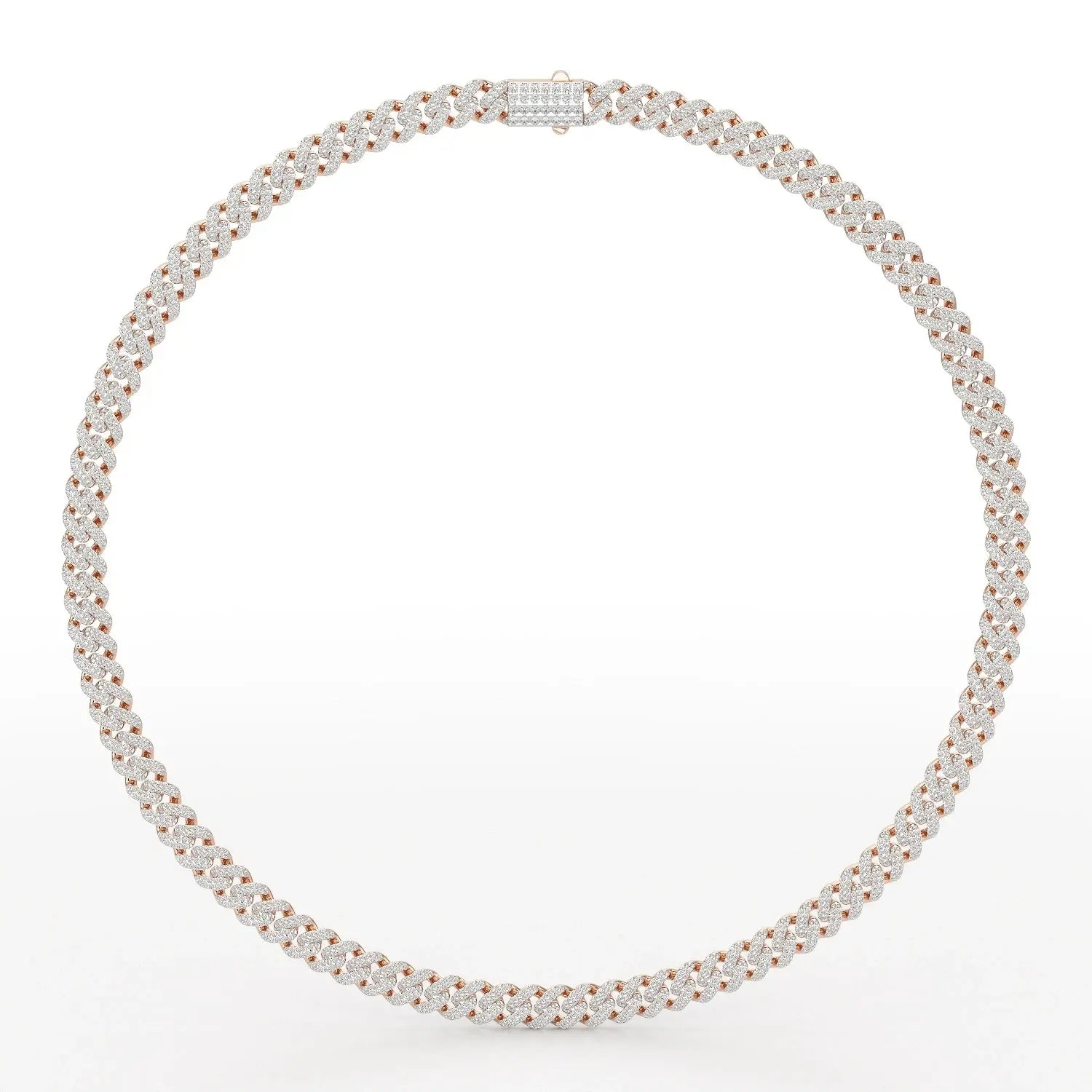 11.48 CT Round Cut Men's Cuban Chain Jama Jewels