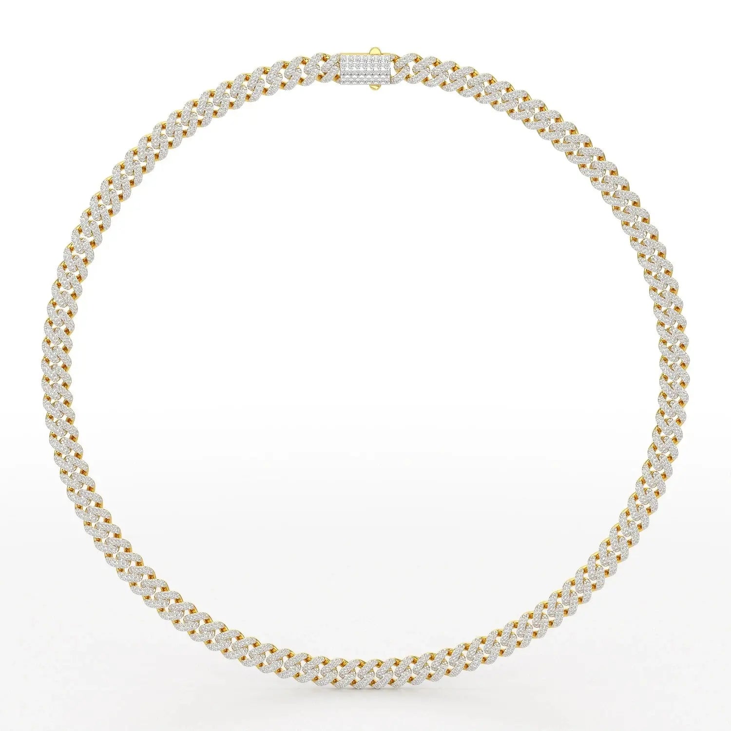 11.48 CT Round Cut Men's Cuban Chain Jama Jewels