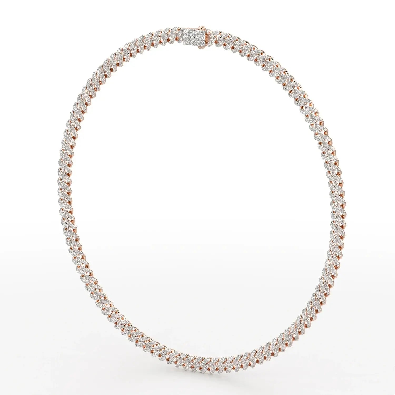 11.48 CT Round Cut Men's Cuban Chain Jama Jewels
