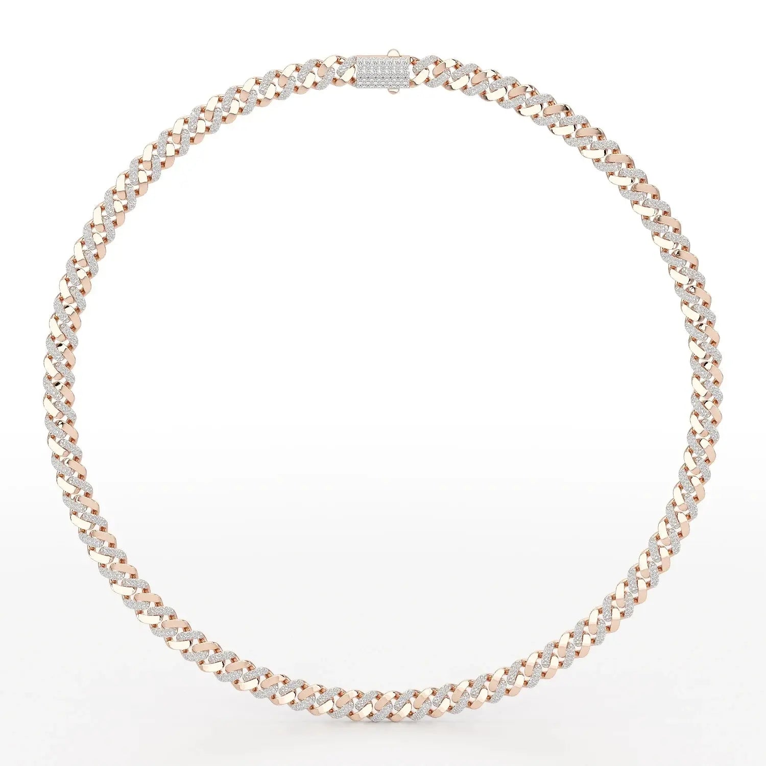 6 CT Round Cut Men's Cuban Chain Jama Jewels