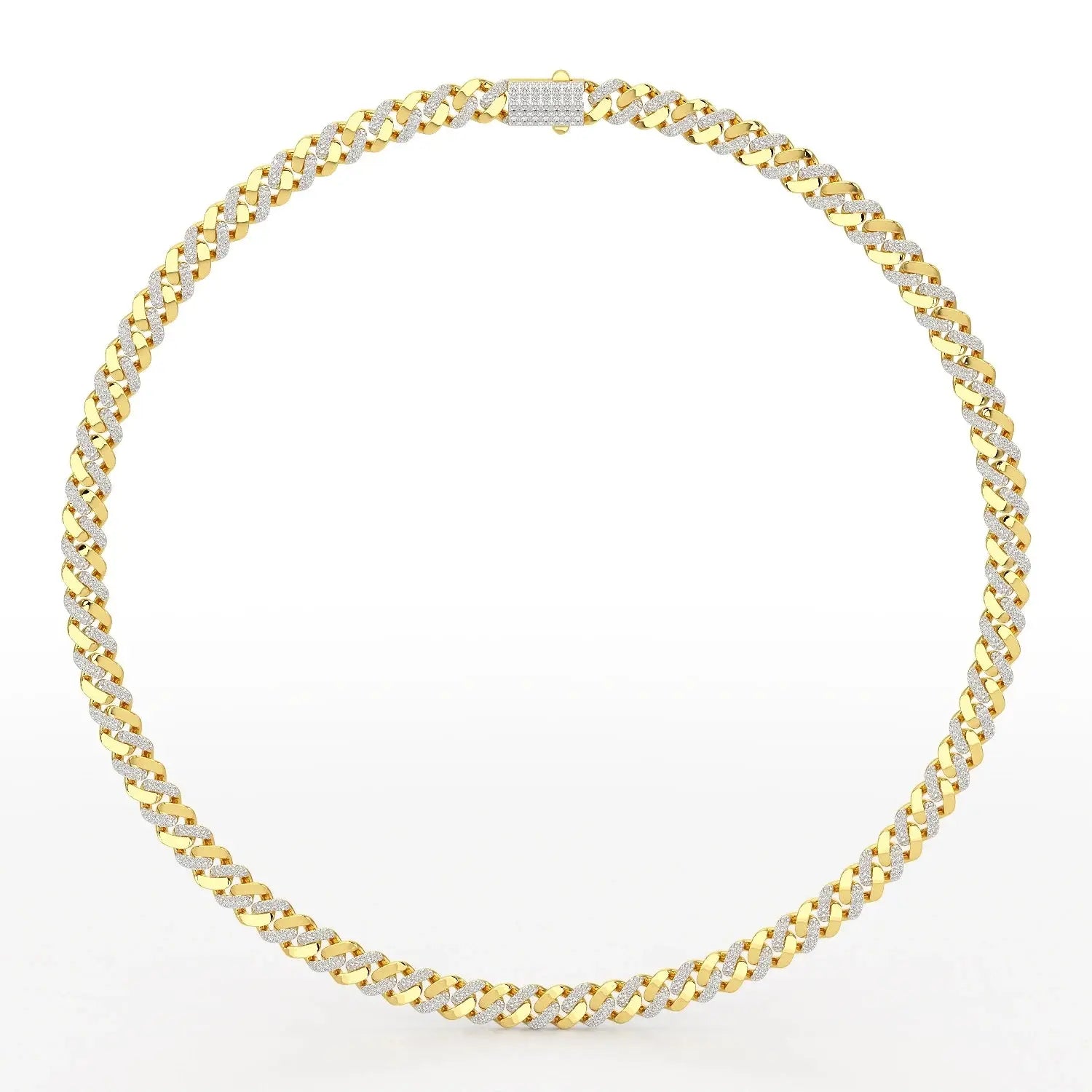 6 CT Round Cut Men's Cuban Chain Jama Jewels