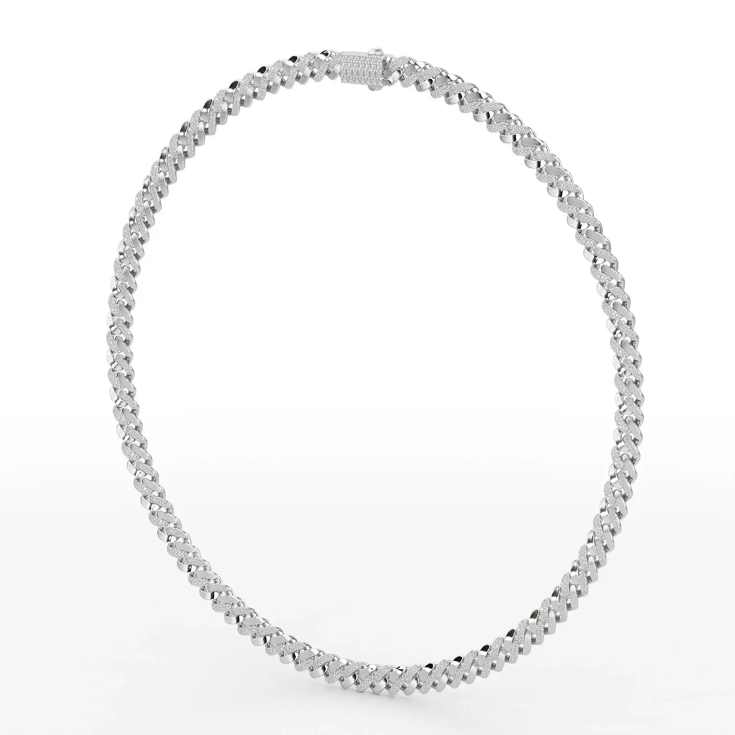 6 CT Round Cut Men's Cuban Chain Jama Jewels