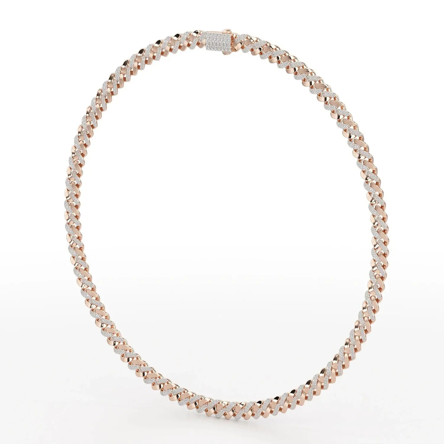 6 CT Round Cut Men's Cuban Chain Jama Jewels