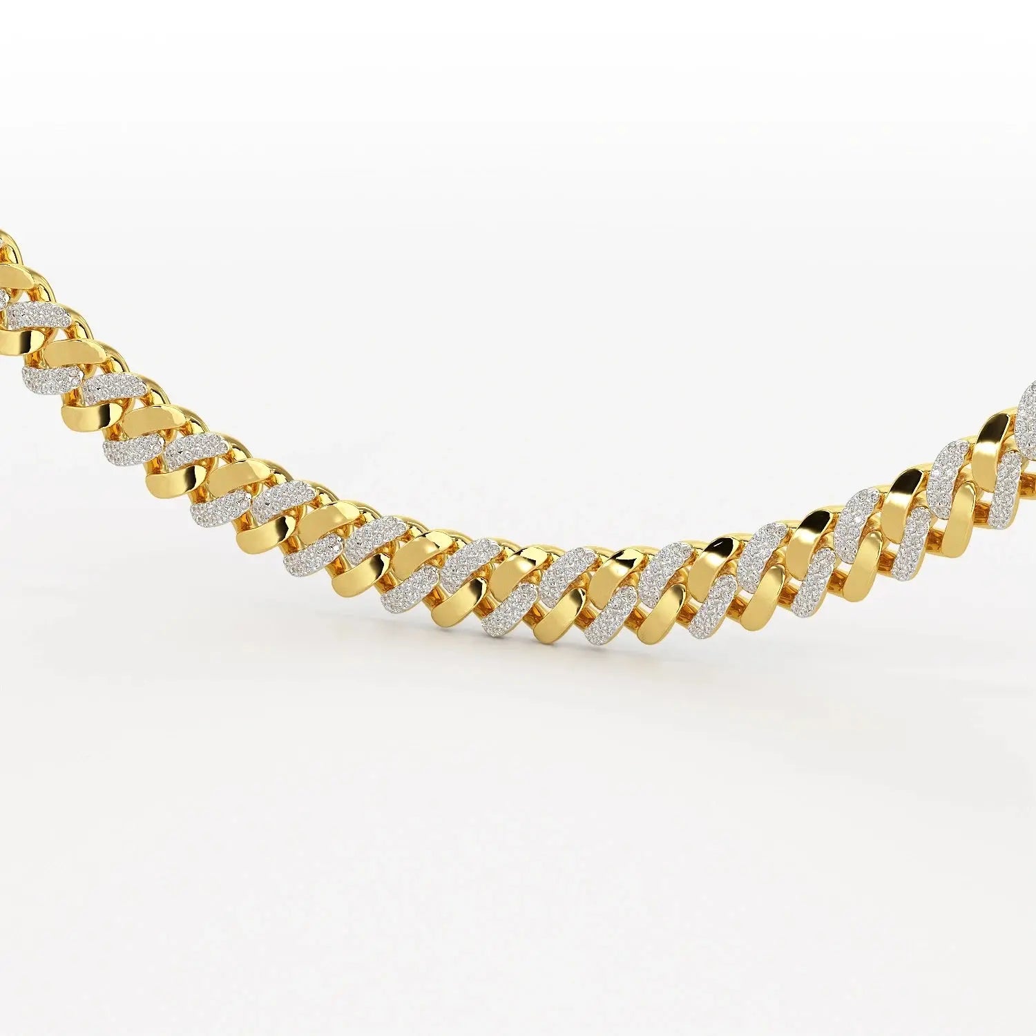 6 CT Round Cut Men's Cuban Chain Jama Jewels
