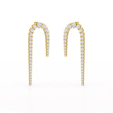 14.26 CT Round Cut Lab Diamond Drop Earrings