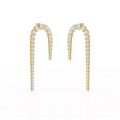 14.26 CT Round Cut Lab Diamond Drop Earrings