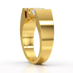 2.2 CT Round Cut Lab Diamond Men's Ring Jama Jewels