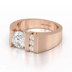 2.2 CT Round Cut Lab Diamond Men's Ring Jama Jewels