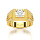 2.42 CT Round Shape Lab Diamond Men's Ring
