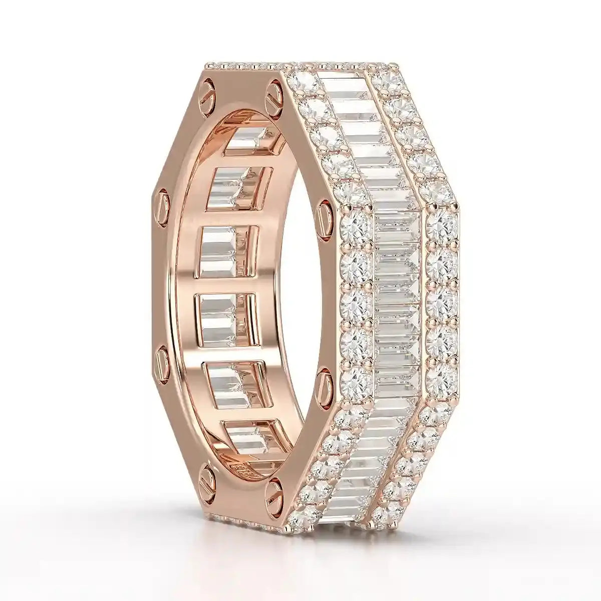 4.45 CT Baguette Cut Lab Diamond Men's Ring Jama Jewels