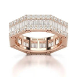 4.45 CT Baguette Cut Lab Diamond Men's Ring