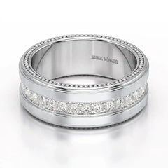 1.16 CT Round Cut Lab Diamond Men's Ring Jama Jewels