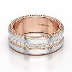 1.16 CT Round Cut Lab Diamond Men's Ring Jama Jewels
