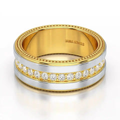 1.16 CT Round Cut Lab Diamond Men's Ring Jama Jewels
