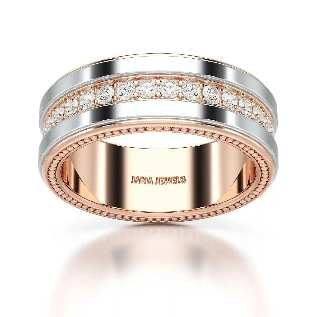 1.16 CT Round Cut Lab Diamond Men's Ring Jama Jewels