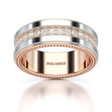 1.16 CT Round Cut Lab Diamond Men's Ring